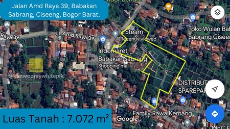 Dijual Sebidang tanah di Parung, Ciseeng, Bogor Barat