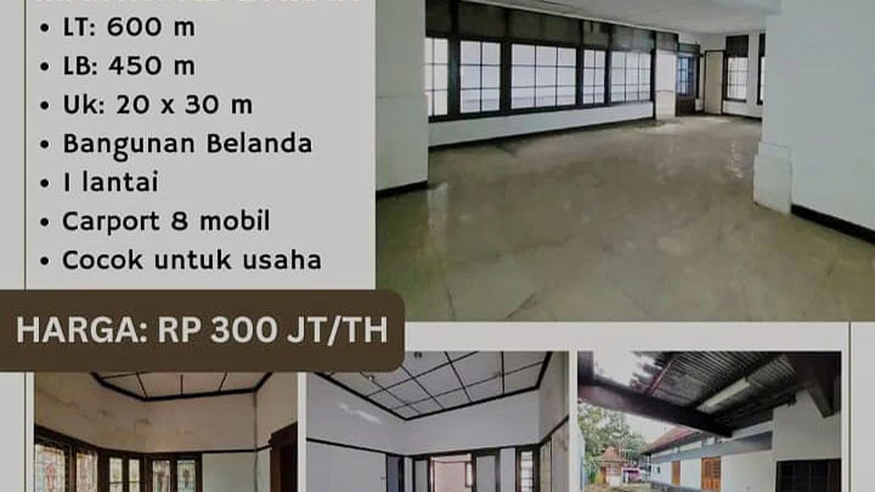 Ruang Usaha Rumah Klasik di Mainroad Pajajaran Kota Bandung