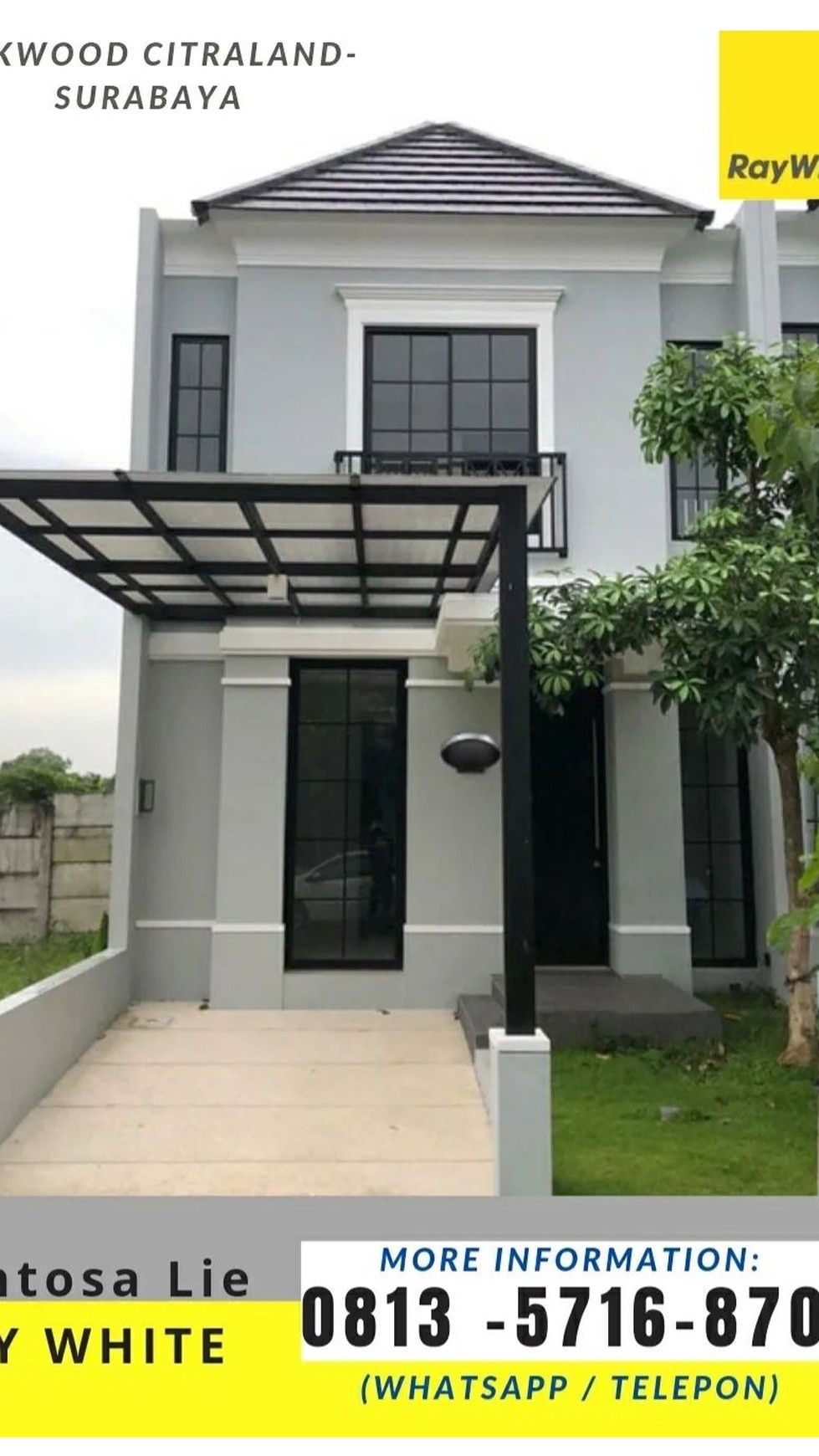 1 M-an Dijual Rumah Oakwood Citraland Surabaya  New Baru 2 Lantai Siap Huni