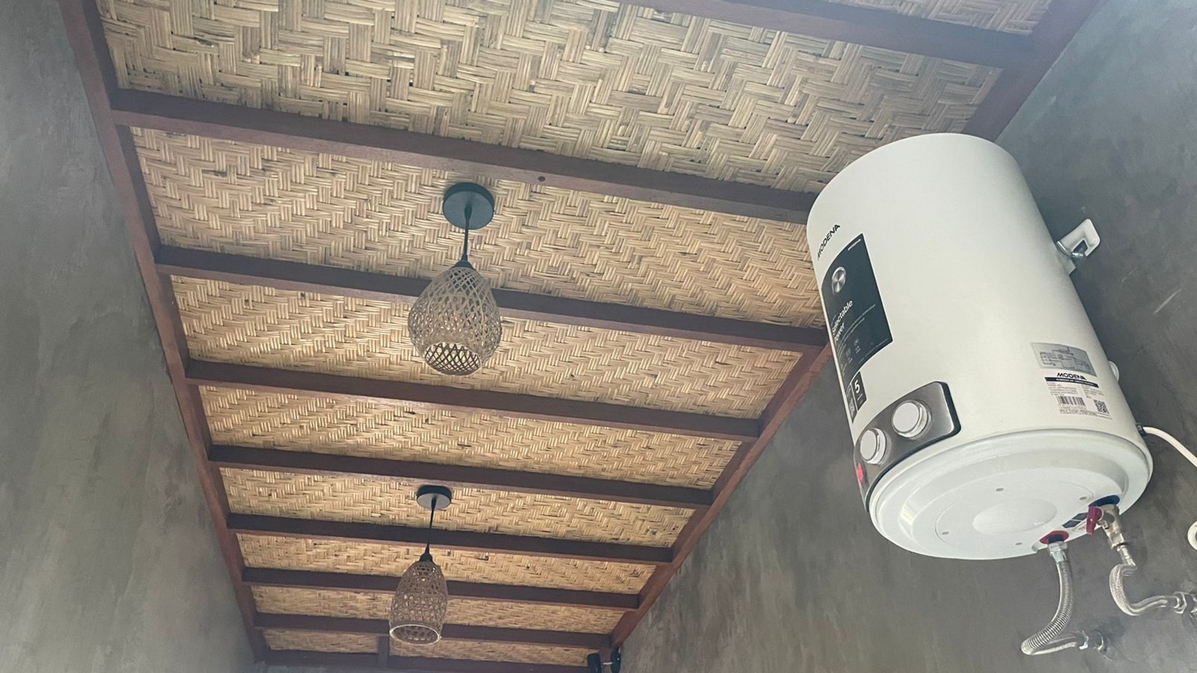 Comfortable house surrounded by rice fields