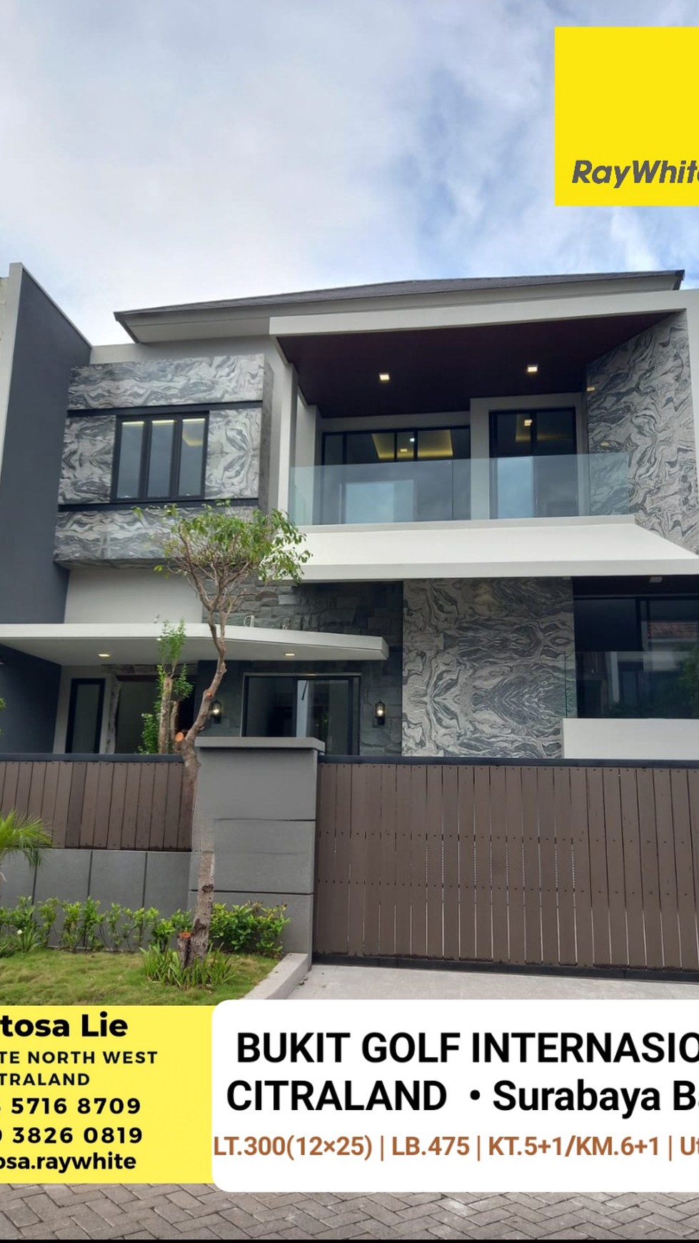 NEW Rumah Bukit Golf Internasional Citraland Surabaya  - SMART Home New FACADE MARMER - Surat SHM