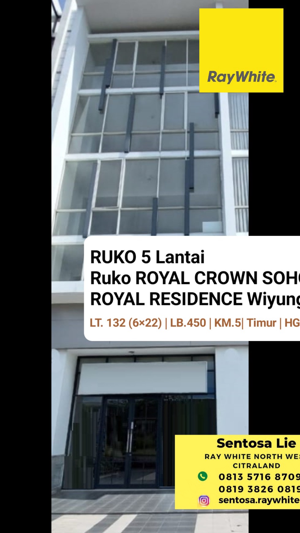 Dijual.Ruko Royal Crown Soho Royal.Residence Wiyung Surabaya Barat STRATEGIS parkiran Mobil LUAS