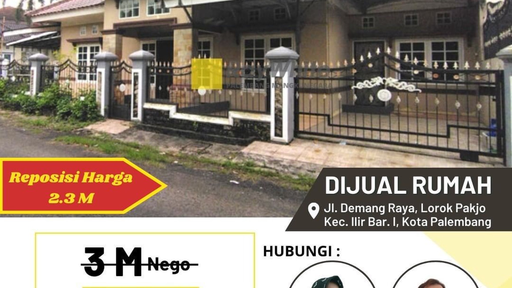 Dijual Rumah strategis di Kota Palembang