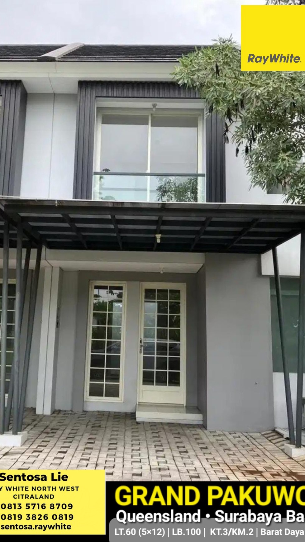 MURAH Rumah Grand Pakuwon - Queensland SPESIAl 3 Kamar Tidur - Tandes Surabaya Barat dekat Sekolah Sampoerna Academy , Food Junction 