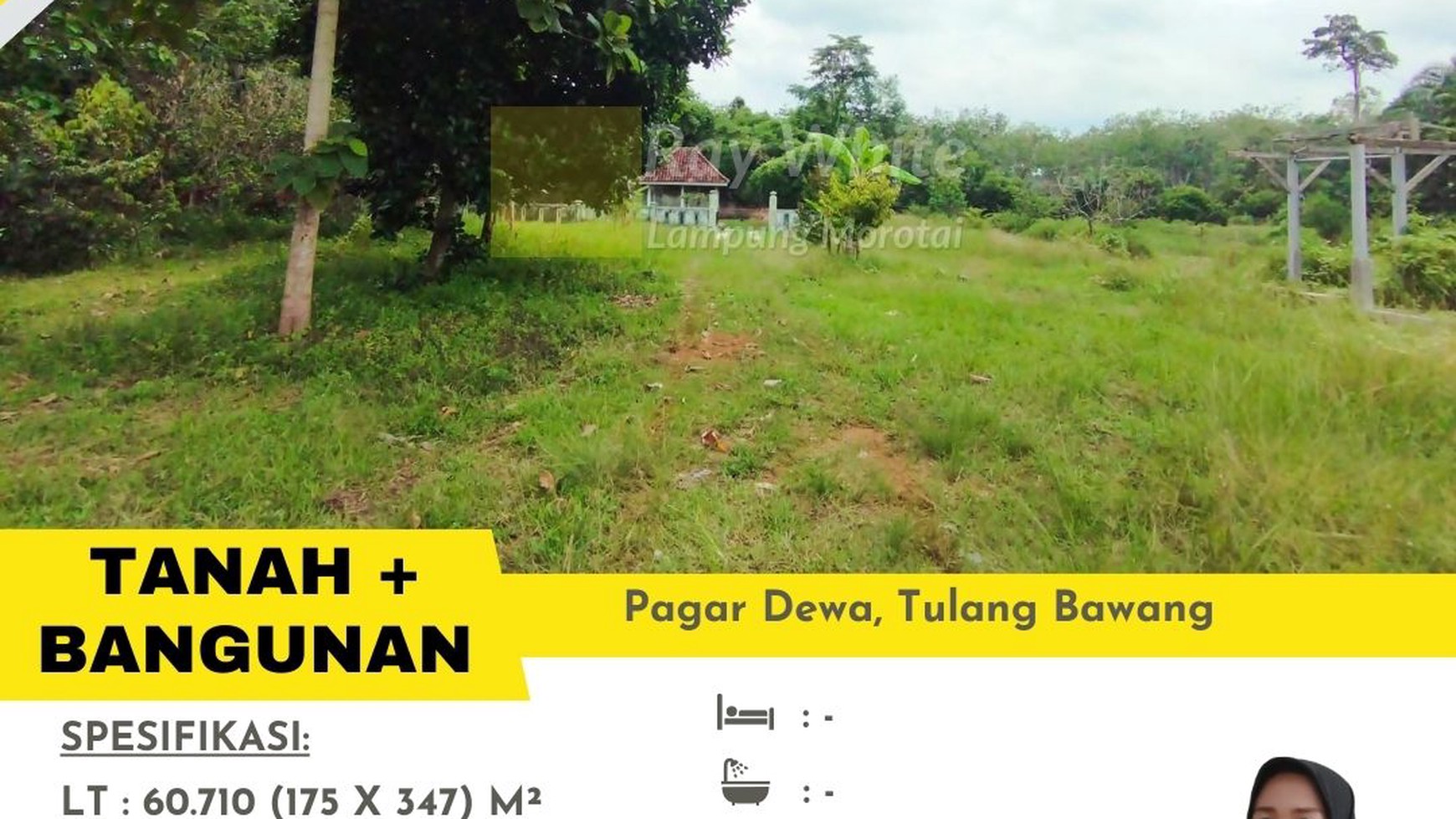 Tanah Bonus Bangunan Tulang Bawang Barat Dijual Cepat