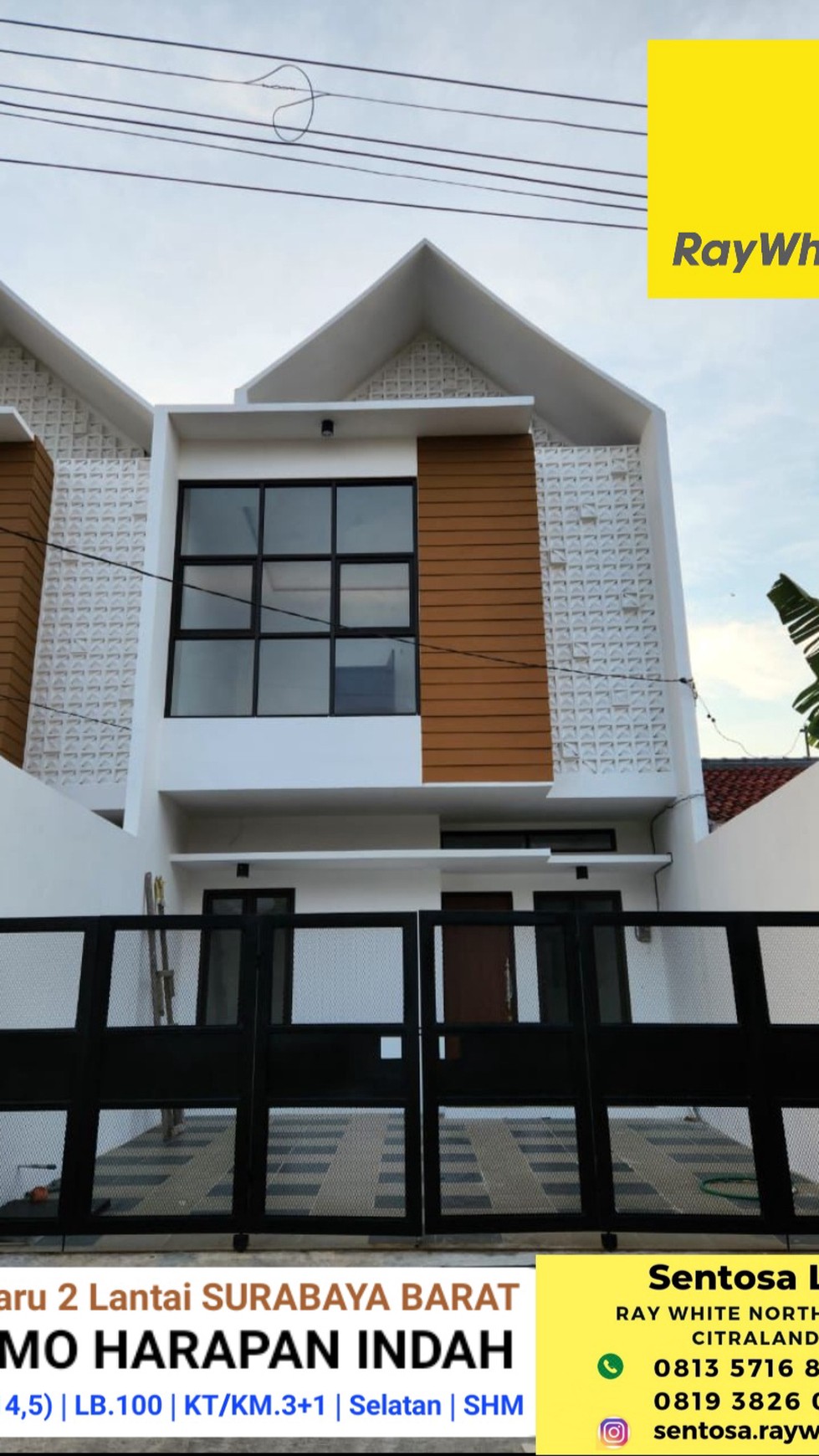 1 M-an Rumah Baru area Darmo Permai - Darmo Harapan Indah - New Modern 2 Lantai Surabaya Barat