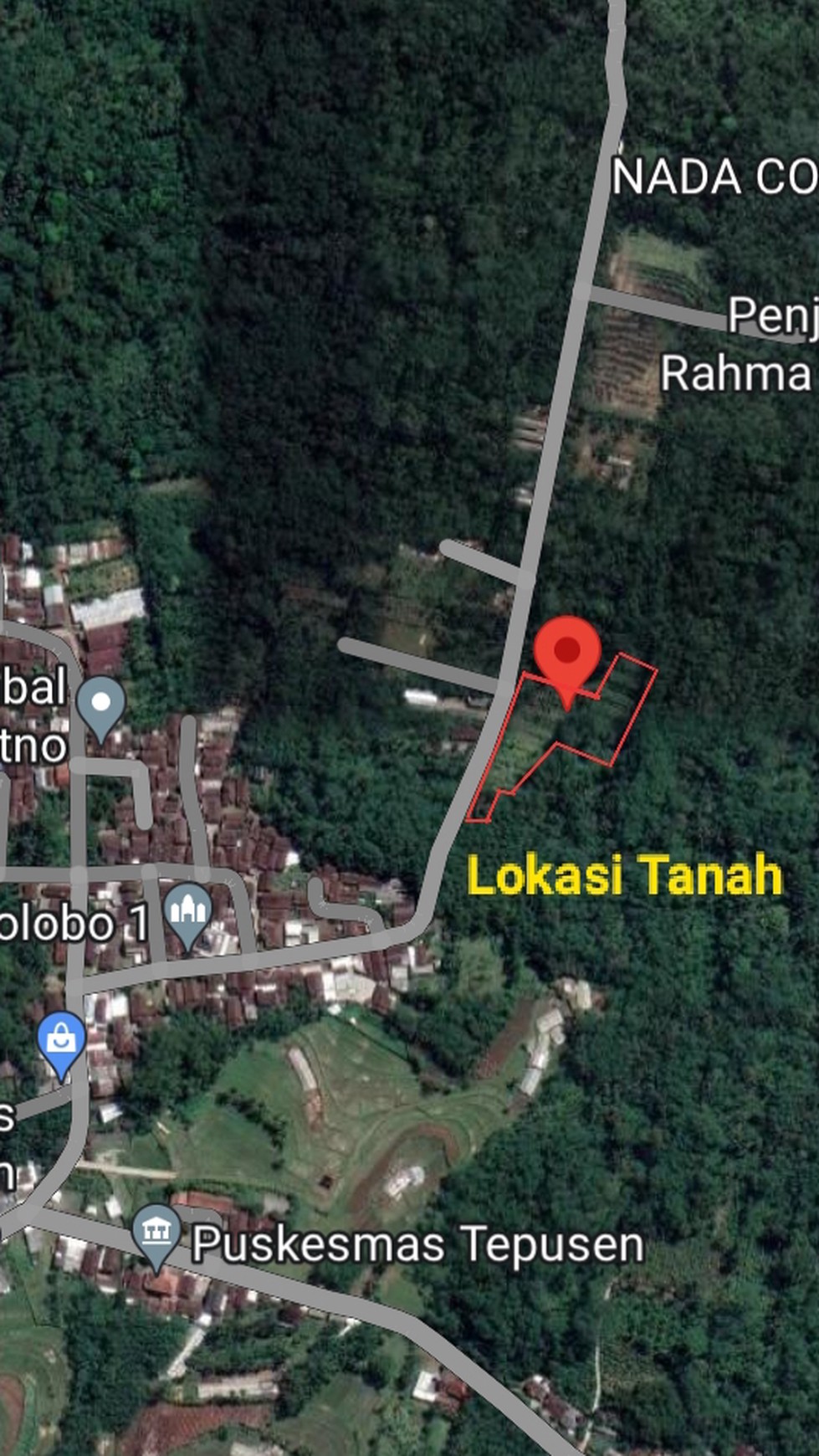 Tanah Luas 7445 Meter Persegi Lokasi di Daerah Tepusan Kaloran Temanggung 