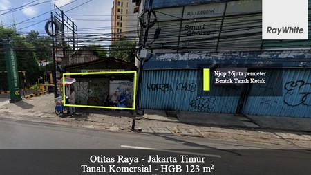 FOR SALE Tanah Komersial Otista Raya Mendekati NJOP Jakarta Timur