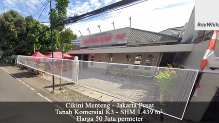 FOR SALE Rumah/Gedung Komersial Zona K3 Cimandiri CIkini Menteng Jakarta Pusat