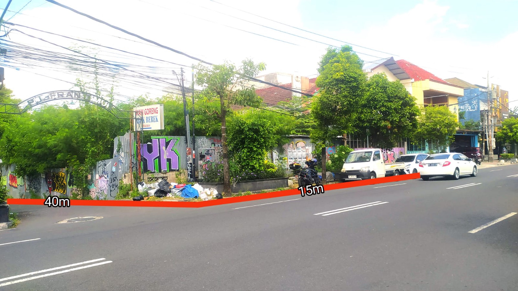 Disewakan Tanah luas 600 Meter Persegi Lokasi Tengah Kota Dekat Alun2 Selatan Yogyakarta 