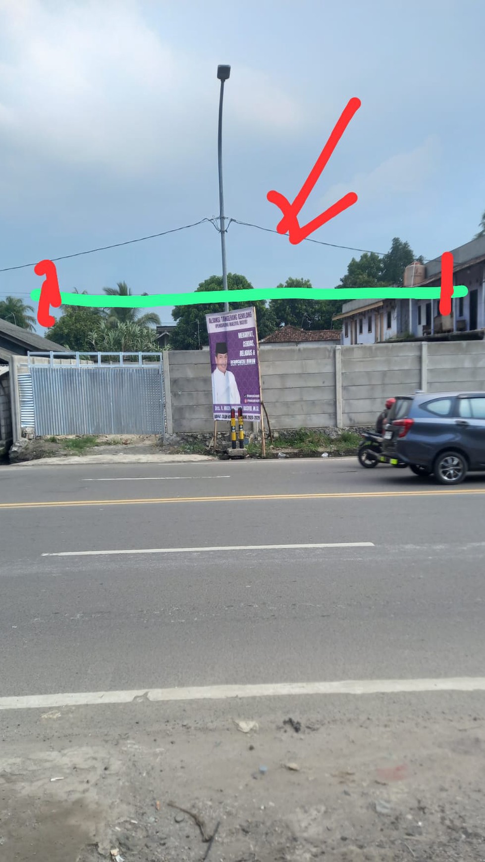 Dijual kavling di Raya Serang, Cibadak lokasi strategis di pinggir jalan raya