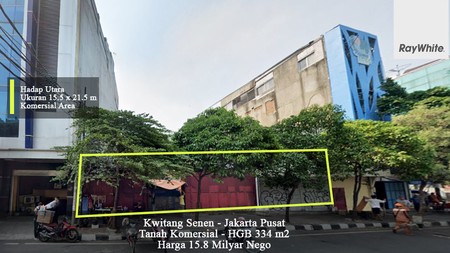 FOR SALE Tanah Murah Komersial Kwitang Raya Senen Jakarta Pusat