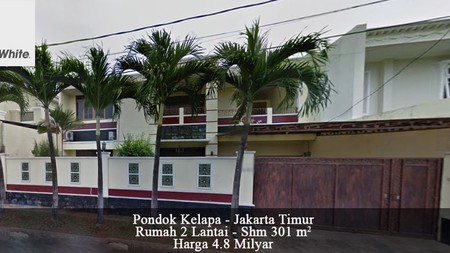 FOR SALE Rumah 2 Lantai Murah Pondok Kelapa Jakarta Timur