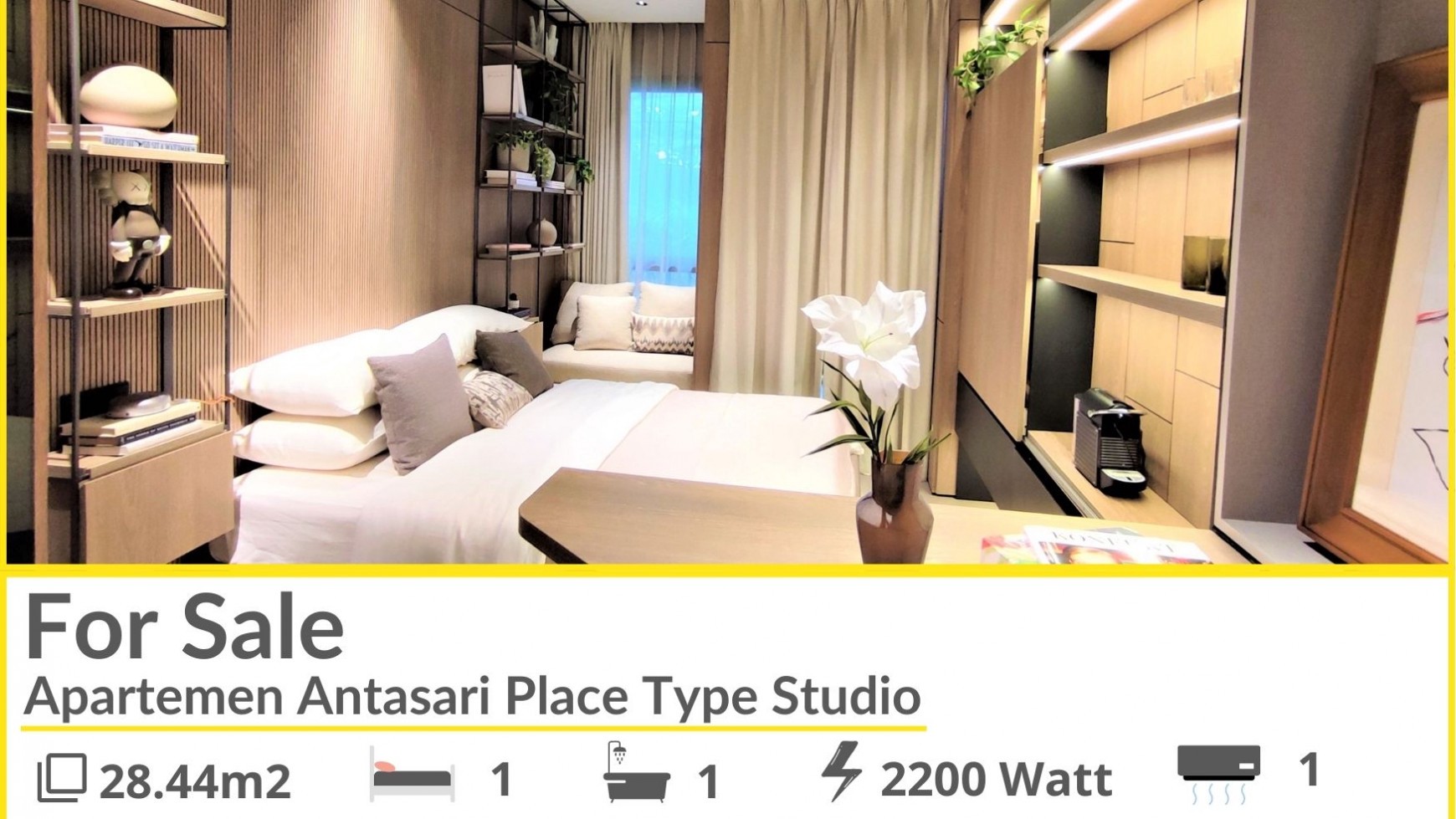 Apartemen Mewah Antasari Place type Studio 28.44m2