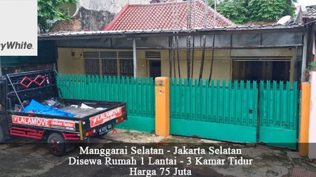 FOR LEASE Rumah 1 Lantai Manggarai Jakarta Selatan