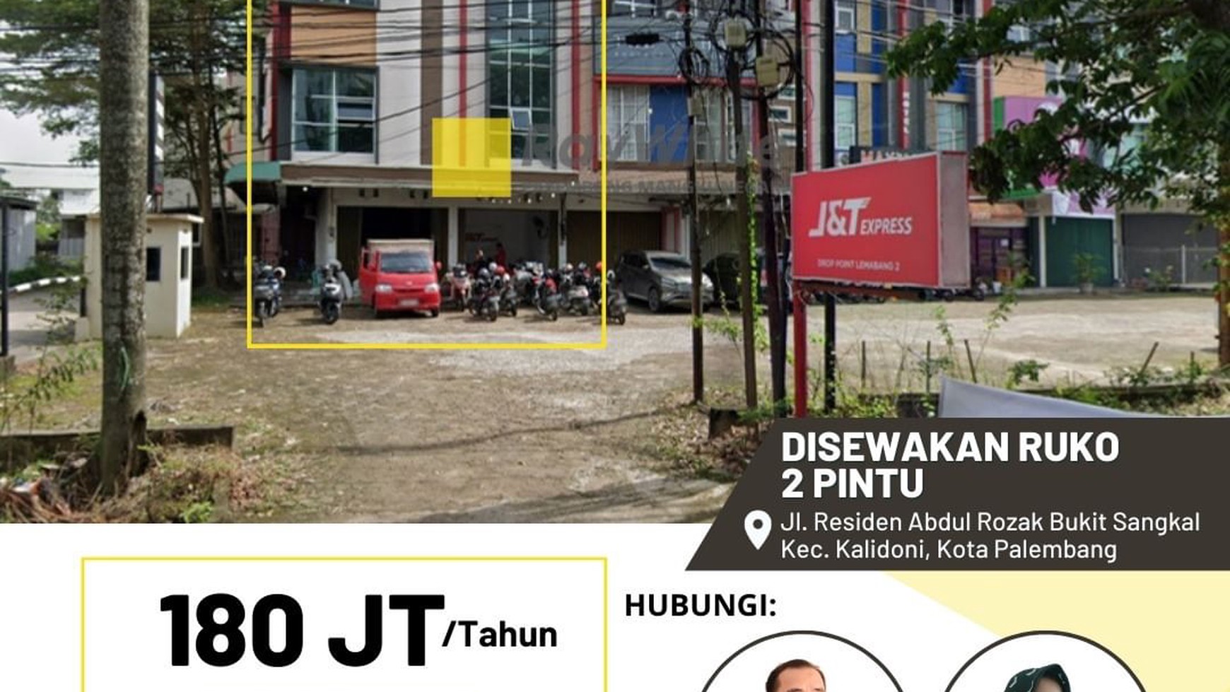 Disewakan 2 Unit Ruko di Jl Residen Abdul Rozak Palembang