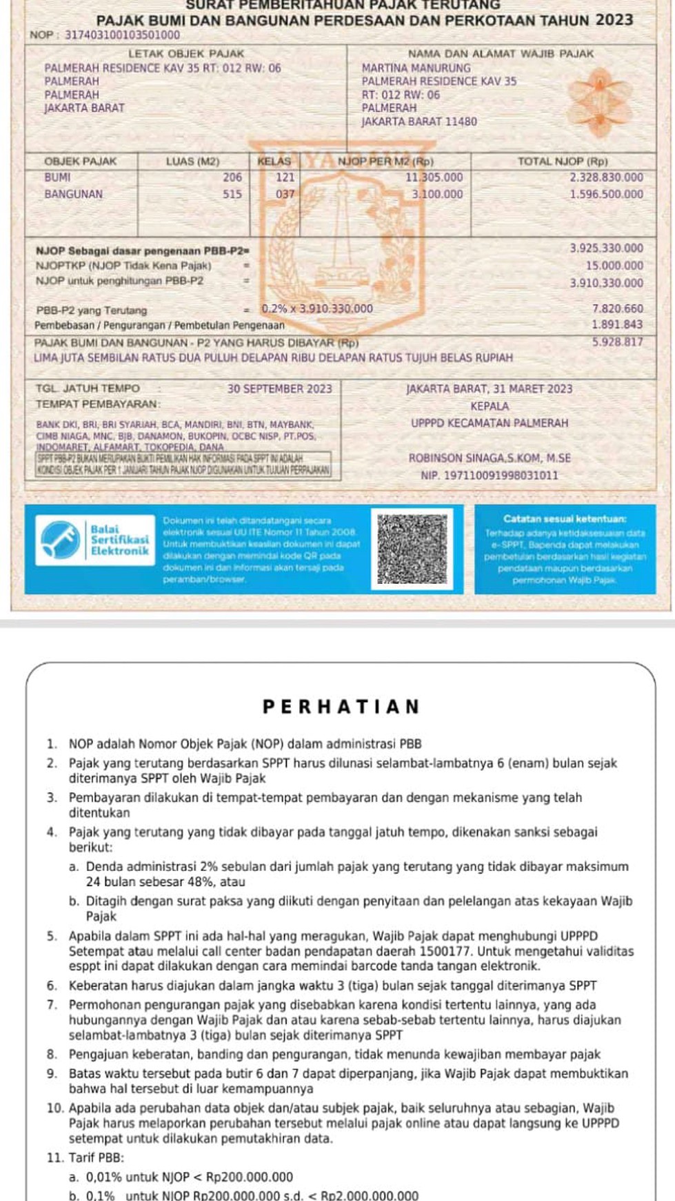 Rumah Bagus Di Cluster Palmerah Residence Jakarta Barat