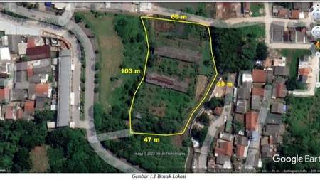 Tanah Bekas Bangunan Kandang berada di dalam kawasan Perumahan Sawangan Permai
