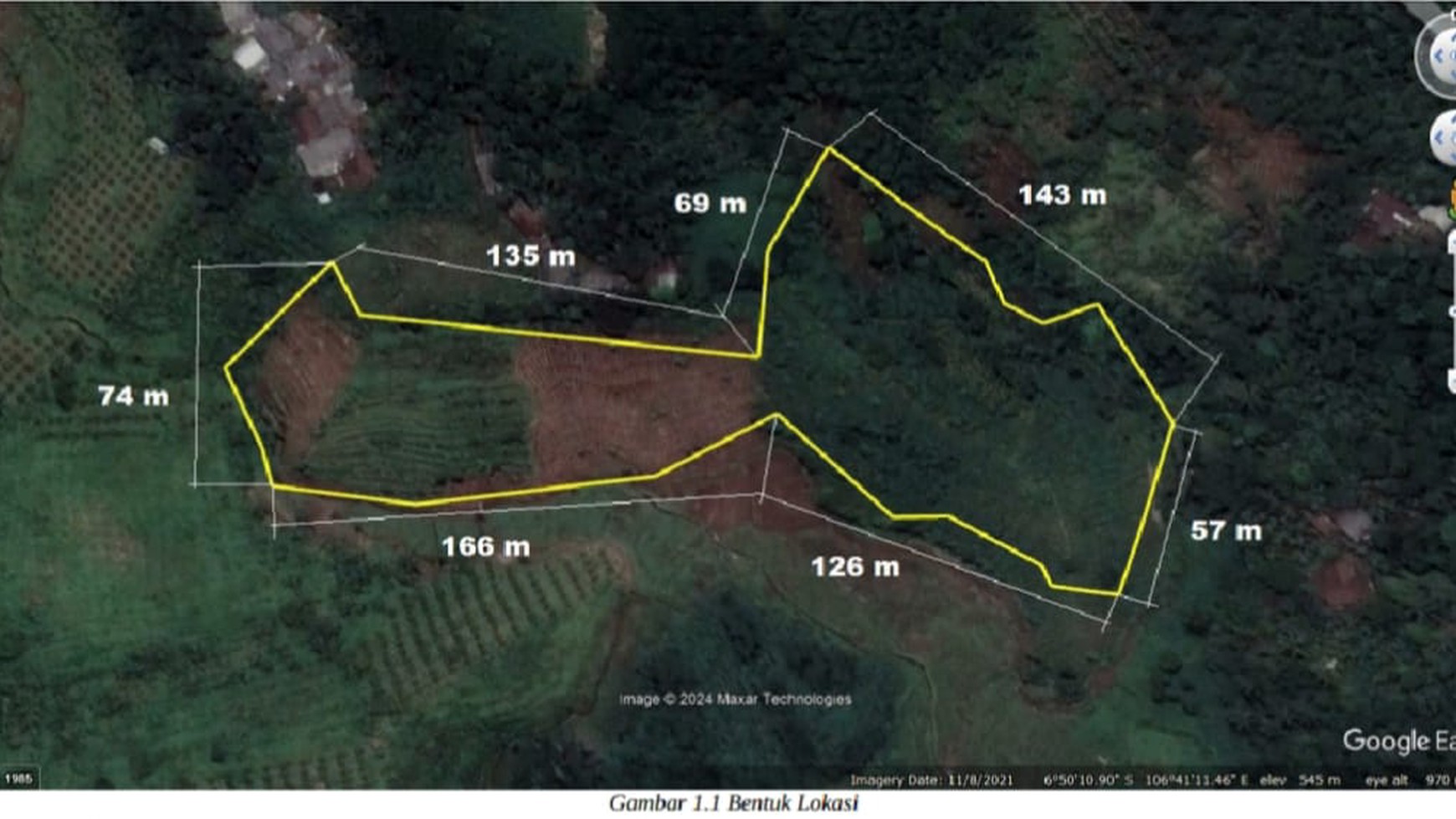 Tanah Kosong Kebun Desa Makarsari Kawasan Peruntukan Perkebunan