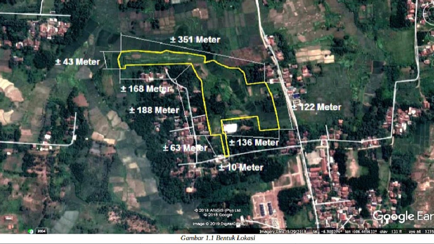 Tanah Tegalan Kebun dan Sawah Desa Bantar Panjang Kawasan Permukiman