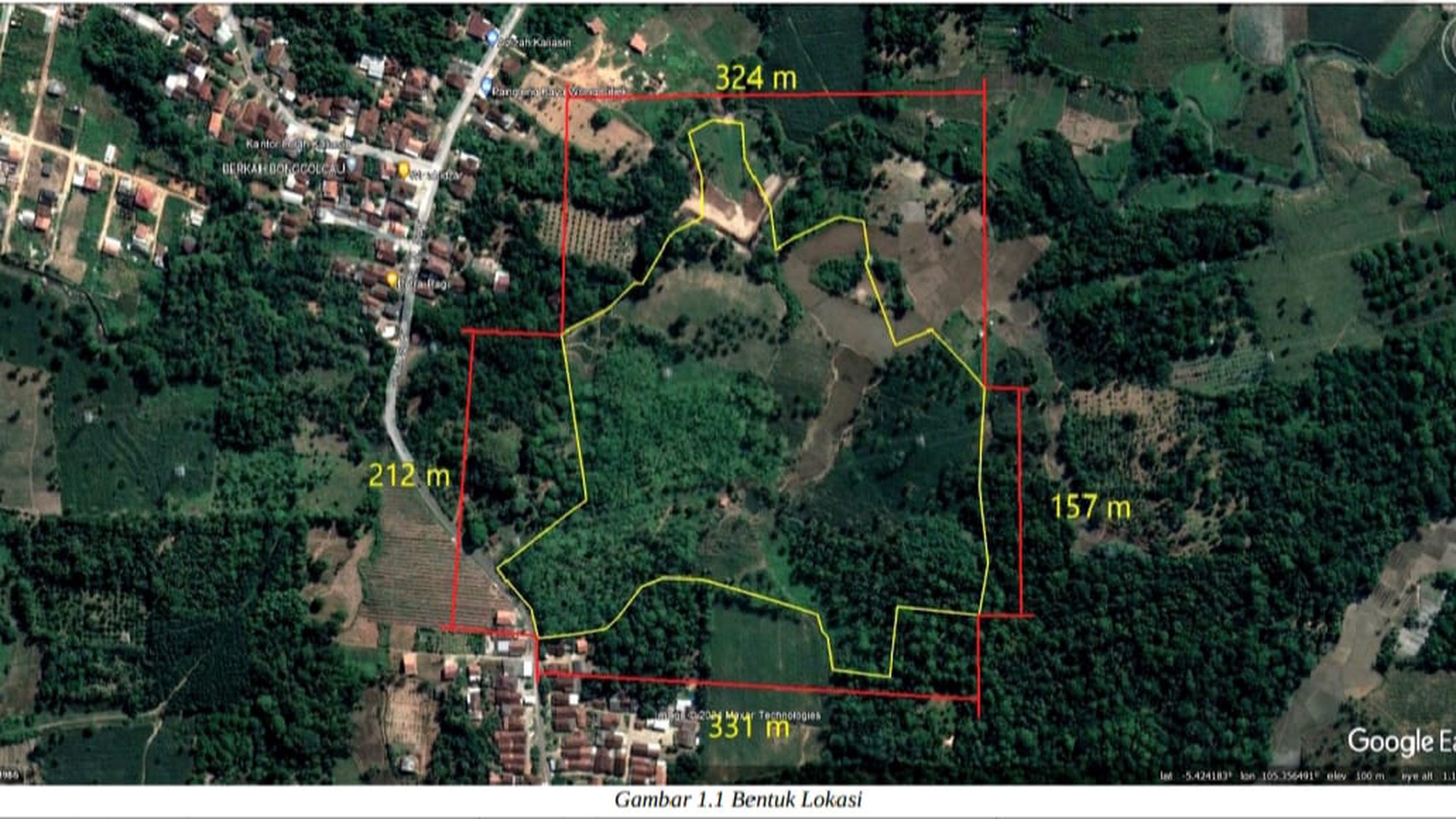 Tanah Kebun Desa Kaliasin Kawasan Permukiman cocok untuk perkebunan 