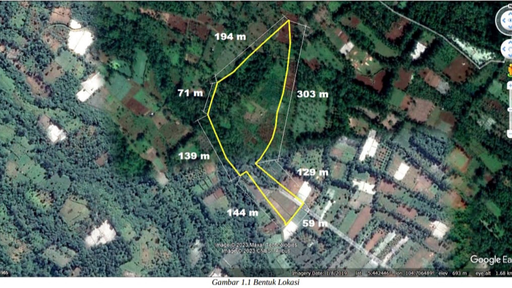 Tanah Kebun Desa Gisting Atas Kawasan Hutan Lindung dan Perkebunan