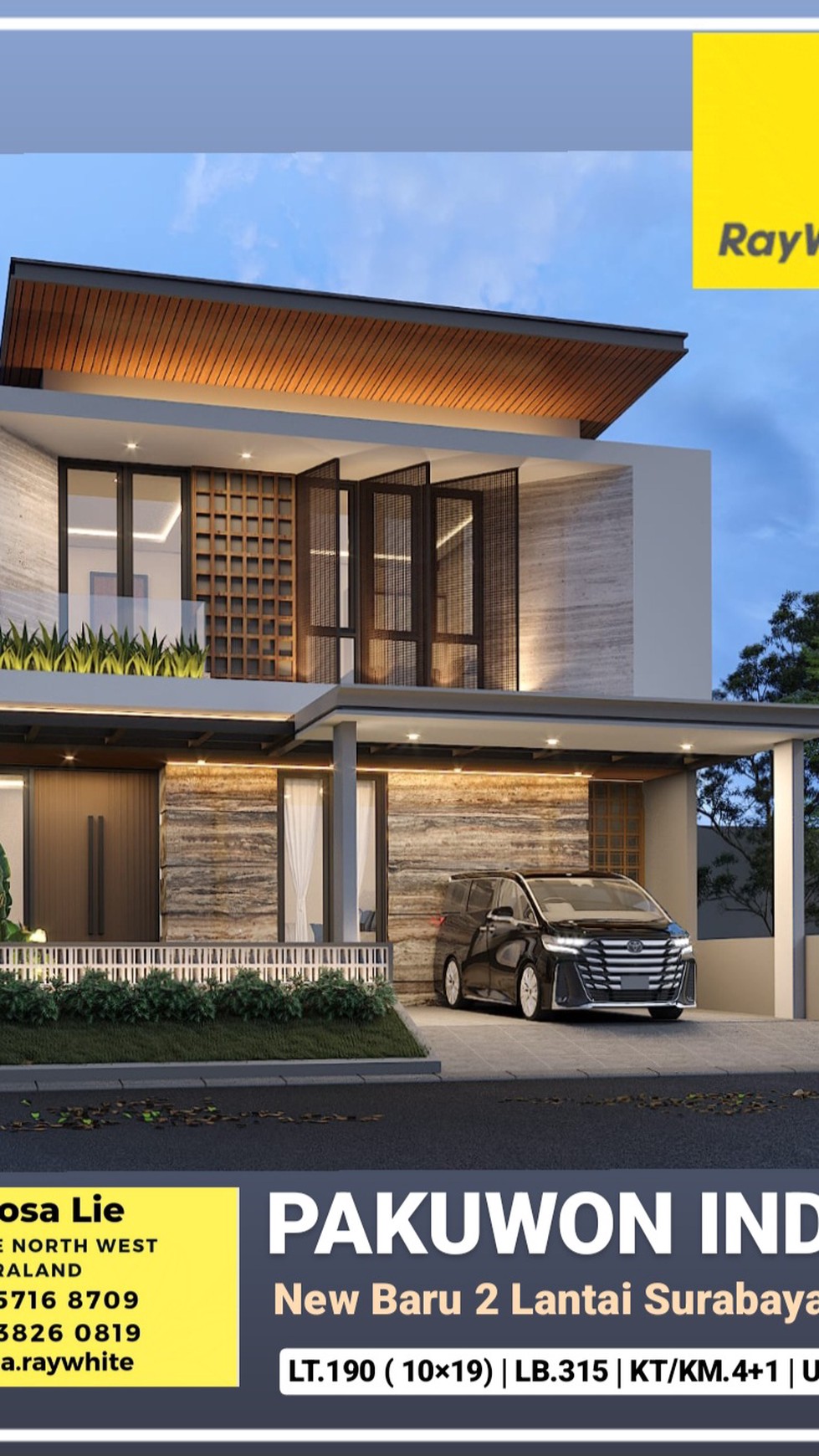 Dijual Rumah Pakuwon Indah New Baru BONUS SEMI Furniture Modern Strategis Lokasi TerDEPAN area Imperial Golf, Granada ,The Mansion Dekat Pakuwon Mall, PTC Supermall