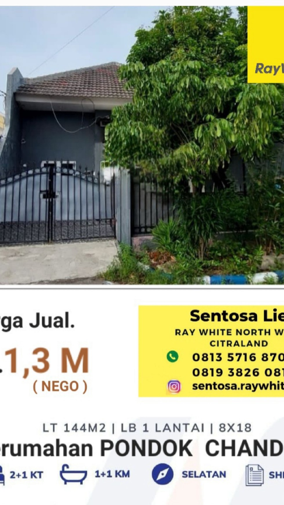 Rumah Hitung Tanah Area Cipete