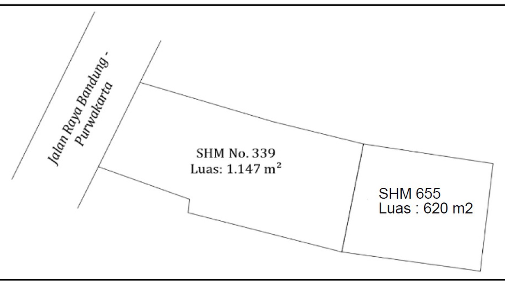 Lahan luas 1767 m2 di Kampung Kenanga Desa Cijantung kecamatan Sukatani. Purwakarta