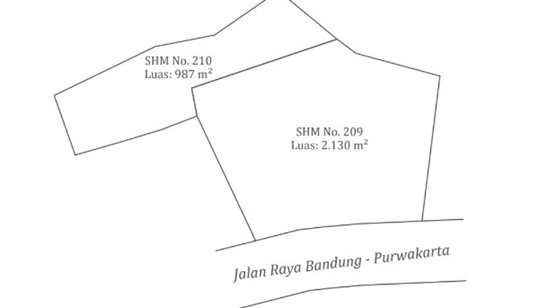 Lahan luas 3117 Pinggir jalan raya Sukatani, Purwakarta