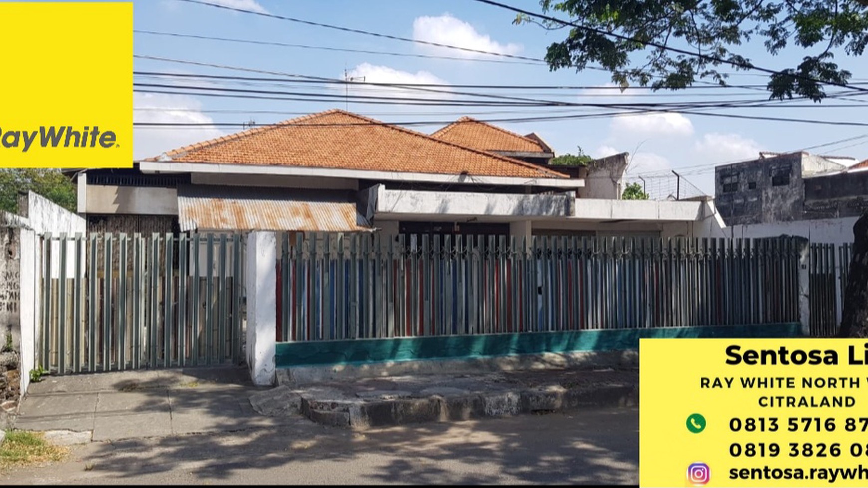 MURAH Rp.20 jt-an/m2 Dijual Rumah Surabaya Pusat - Jl. Sam Ratulangi - Dekat Kartini , Teuku Umar - Strategis Lokasi- Ruangan LUAS Loss - SHM