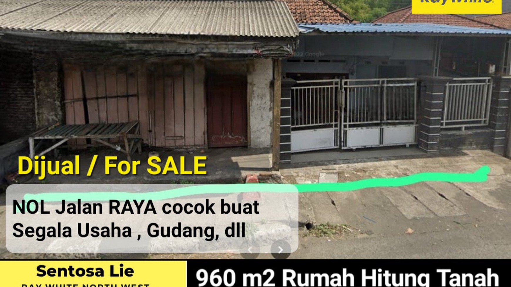 MURAH Rp.2jt-an/m2 Dijual 960 m2 Tanah Mojokerto JATIM Strategis Nol Jalan Lengkong - Trowulan  cocok buat Segala Usaha