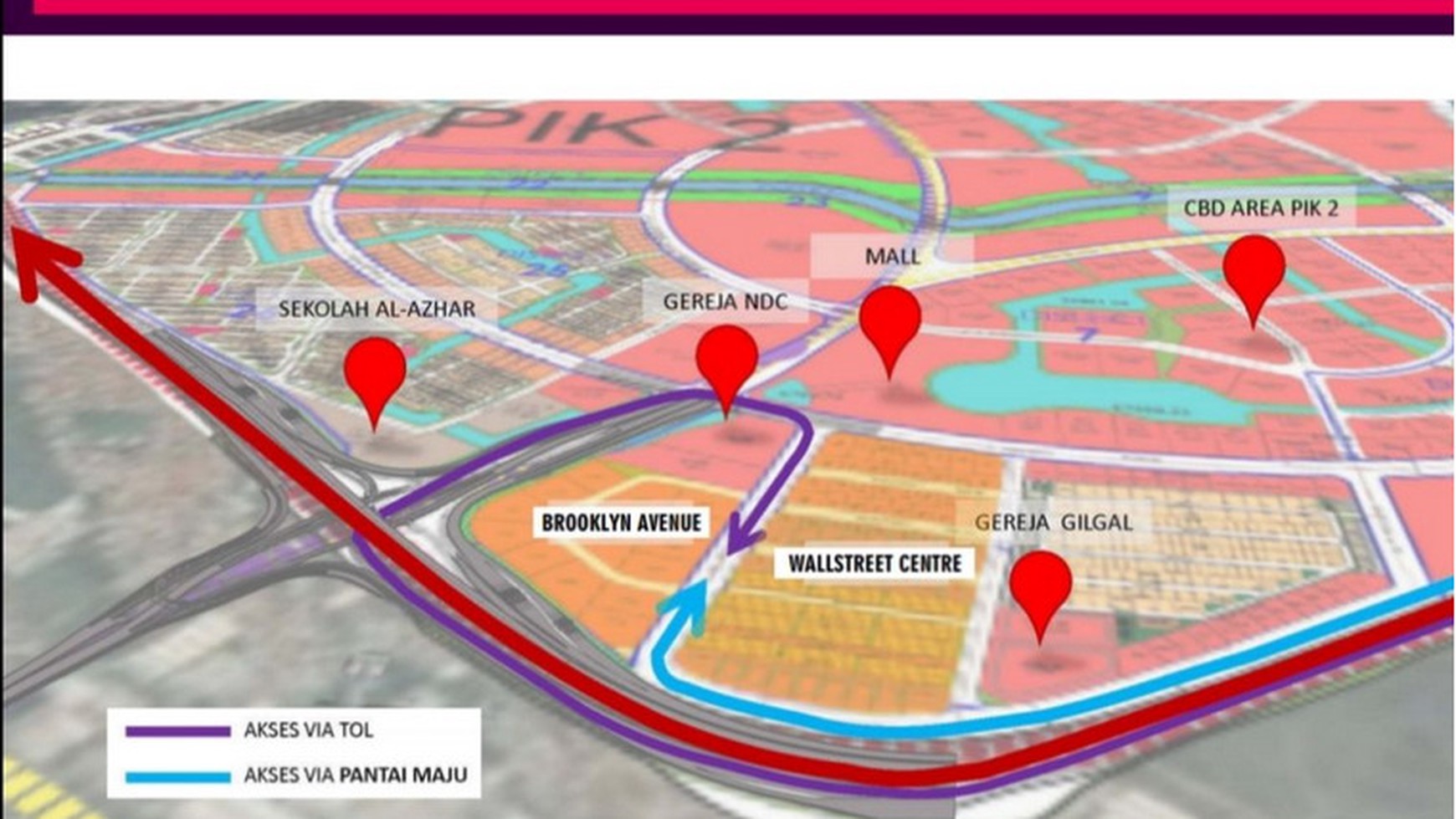 Tanah Hoek Wallstreet, PIK 2 Luas 40x28,3m2