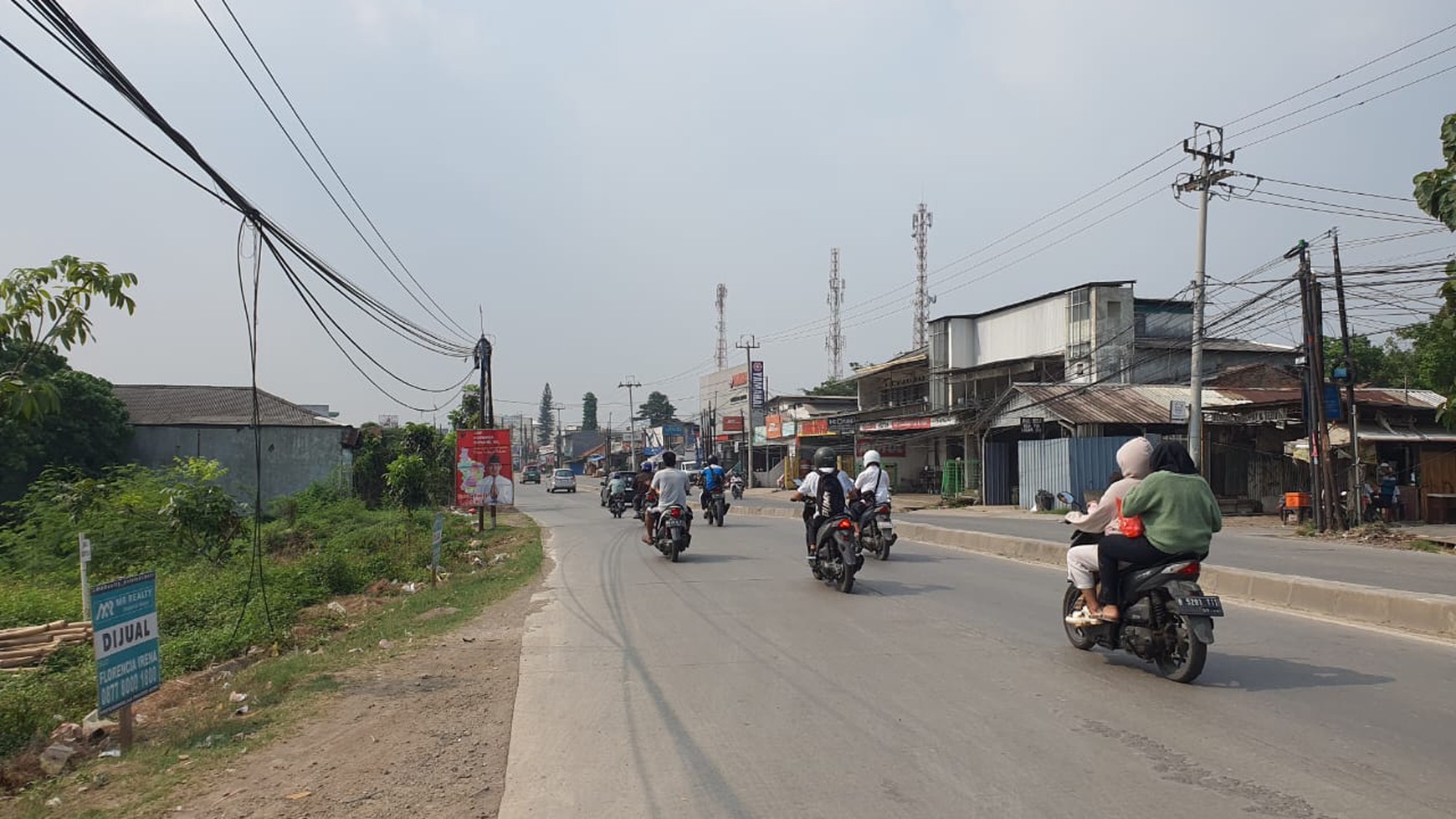 Tanah Kavling Komersial Bisnis Usaha di Jalan Raya Cibarusah Serang Cikarang Selatan