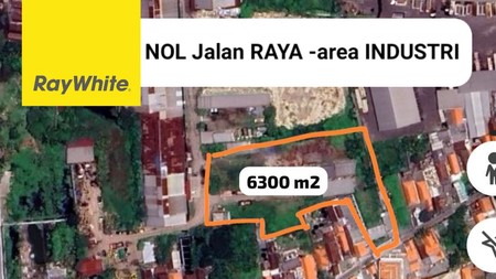 Disewakan 3800 m2 Tanah Jl.Raya Gilang - Kec.Taman - Sidoarjo - Cocok buat Parkiran Mobil Lelang