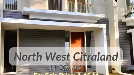 termurah luas 105 m2 cuma 1,45M north west citraland