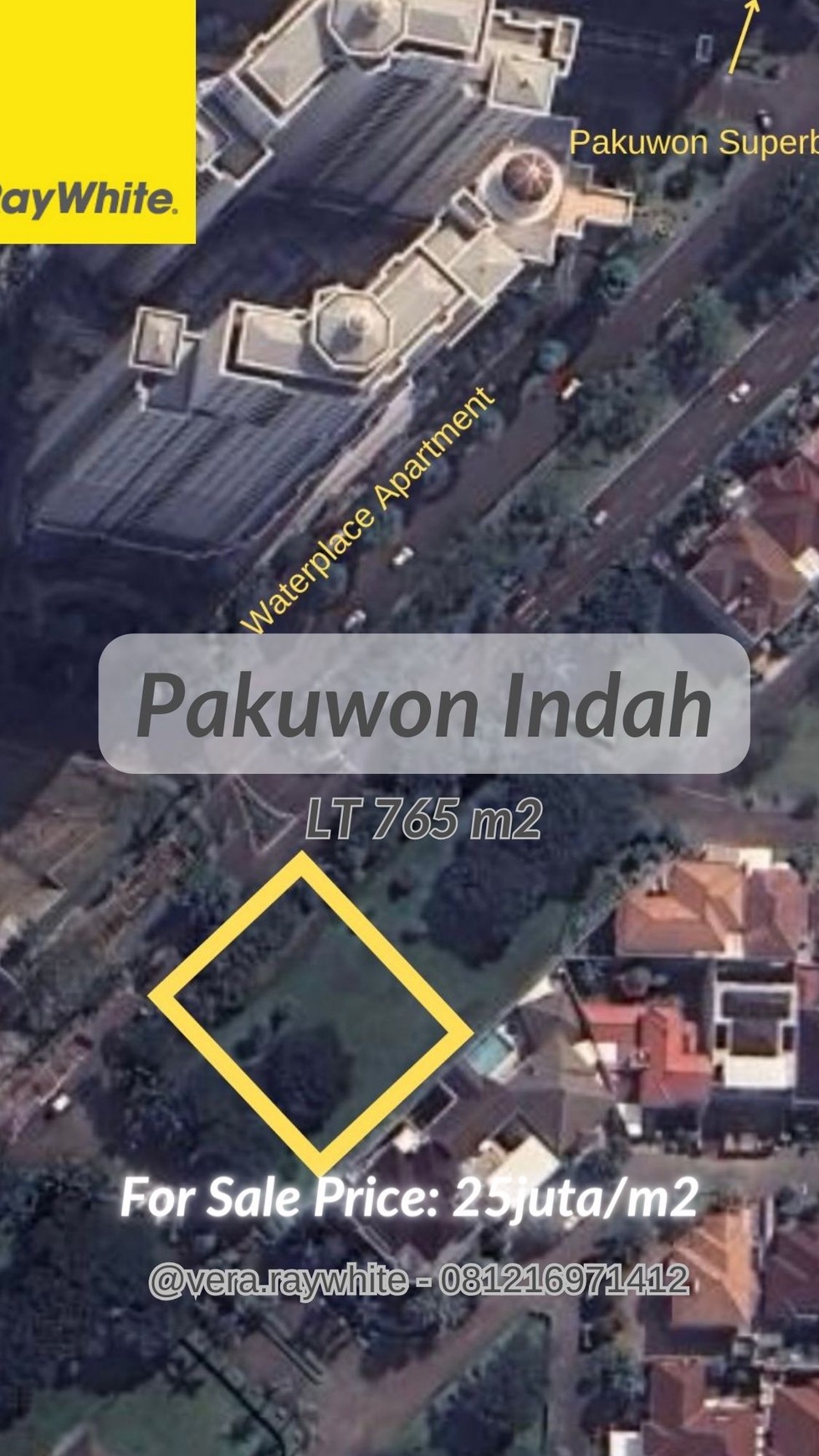 dijual kavling istimewa jalan raya kembar pakuwon indah depan ptc