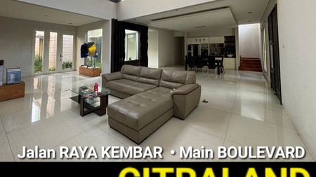 Dijual Rumah Raya Citraland Utama Surabaya Barat- Luas 541 am2 - Mewah Modern RAYA KEMBAR Utama Komersial Area Cocok buat Segala Usaha / Rumah Tinggal Mewah