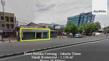 FOR SALE Tanah Komersil / Hotel Murah Dewi Sartika Raya Cawang Jakarta Timur