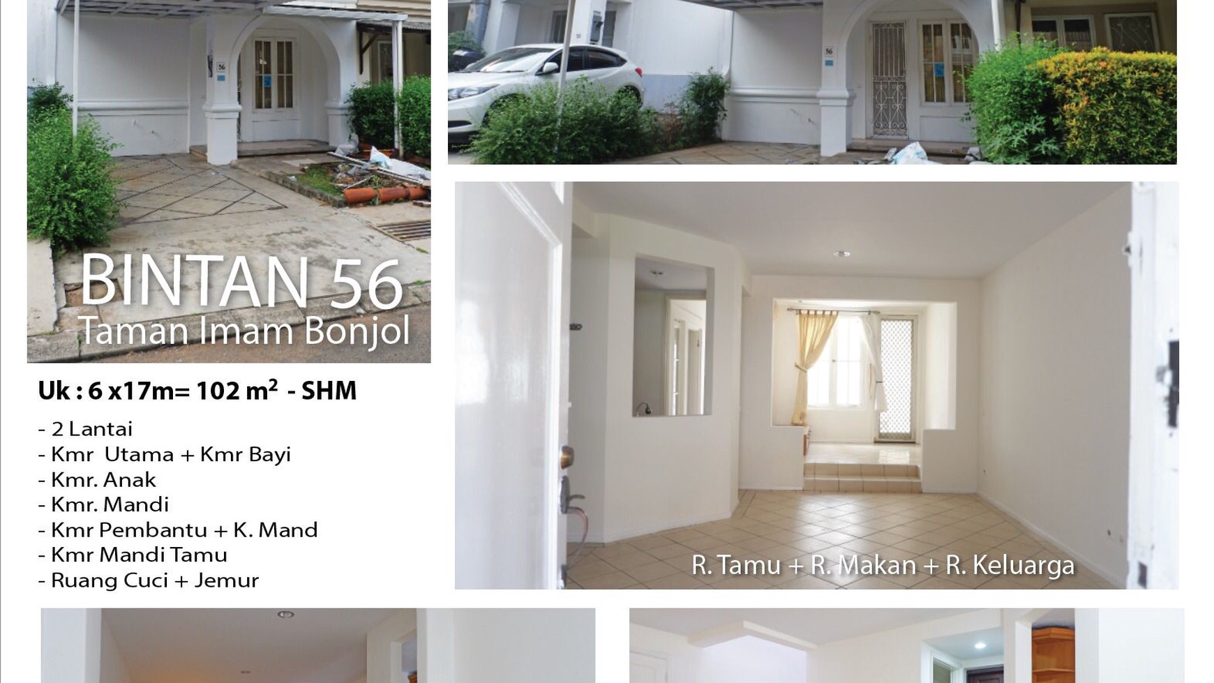 Dijual Rumah di JL. Bintan - Taman Imam Bonjol - Lippo Karawaci Tangerang 