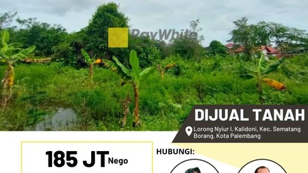 Dijual Tanah di Lr Nyiur Kalidoni Palembang