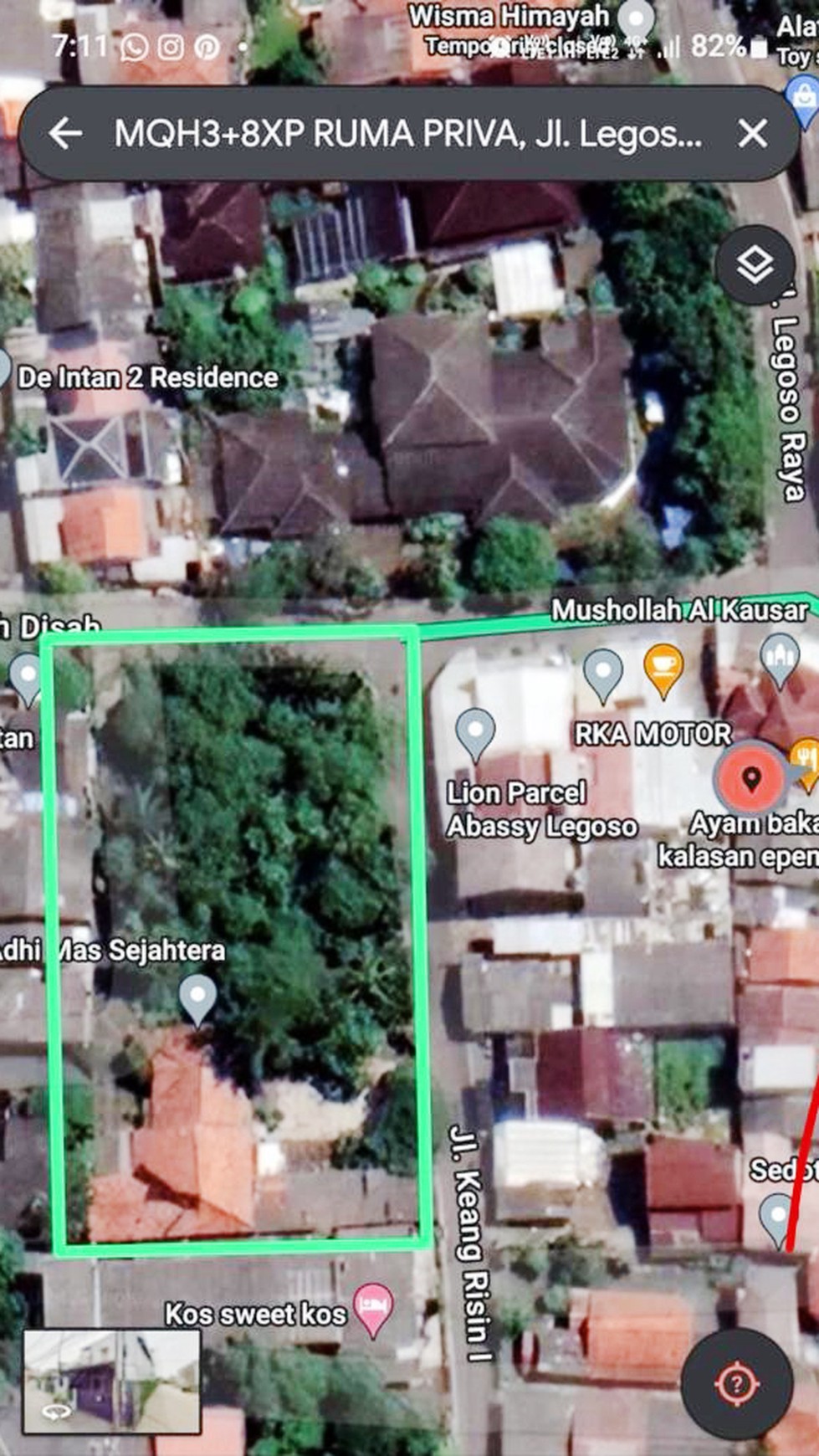 Rumah Hitung Tanah Area Cipete