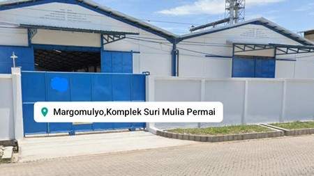 Disewakan 2040 m2 Gudang di Margomulyo Suri Mulia  Permai Surabaya + Ruang Kantor dan Halaman Depan LUAS 