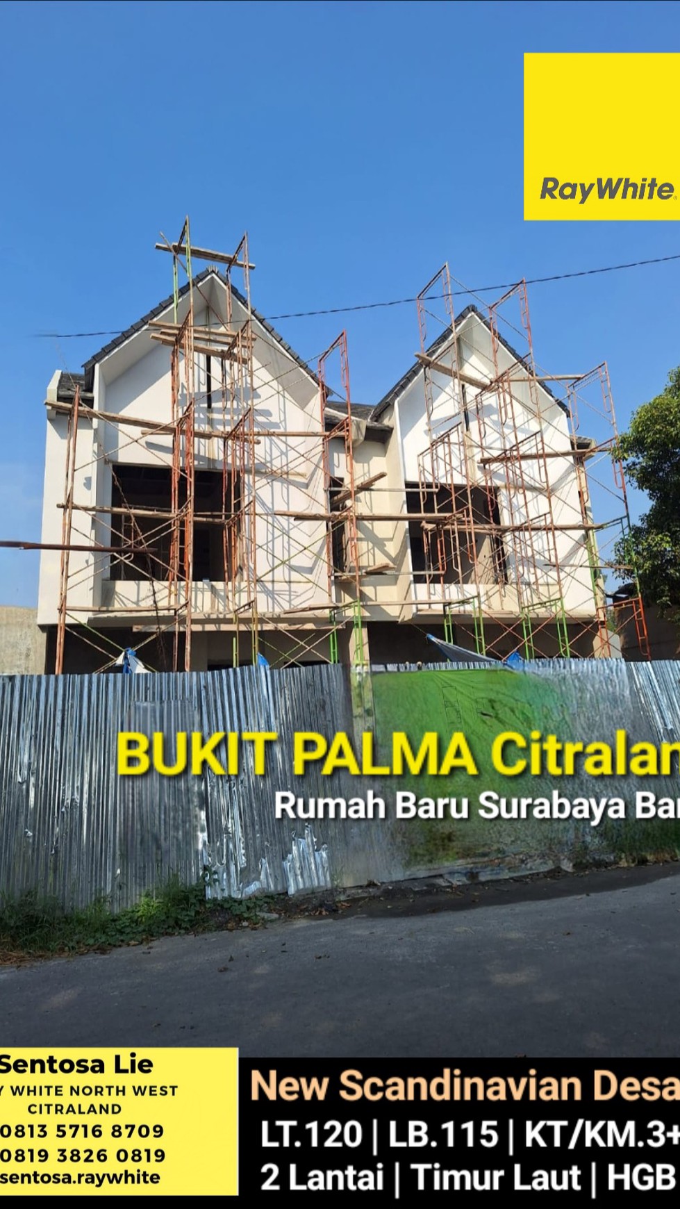 Dijual Rumah Bukit Palma Citraland - New Baru 2 Lantai Scandinavian Desain Terbaru SPESIAL jalan RAYA Luar Cluster  dekat Sekolah Citra Berkat Ciputra, SUPERINDO Supermarket 