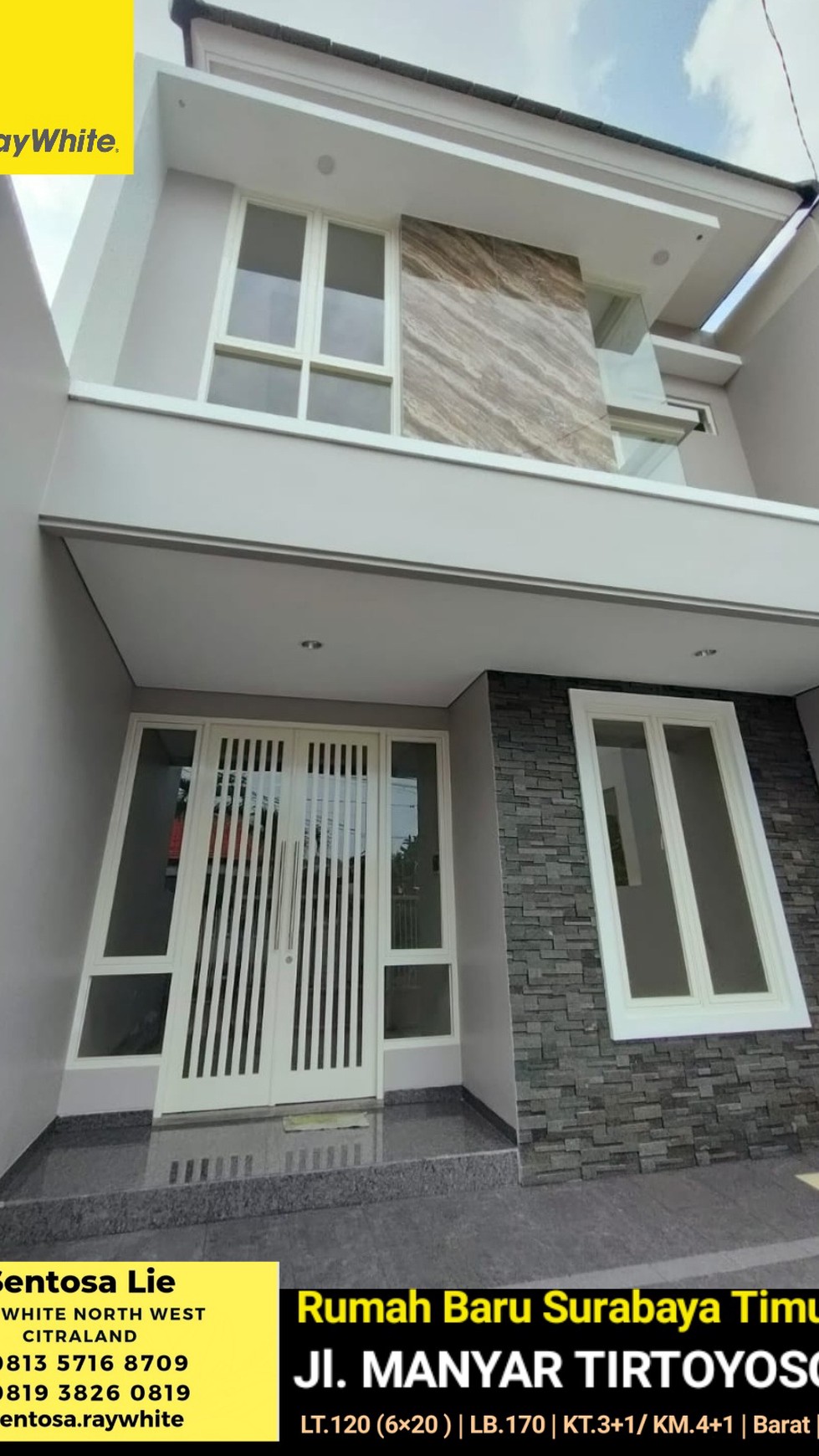 Dijual Rumah Baru Jl.Manyar Tirtoyoso - New Baru Minimalis Modern 2 Lantai Surabaya Timur 