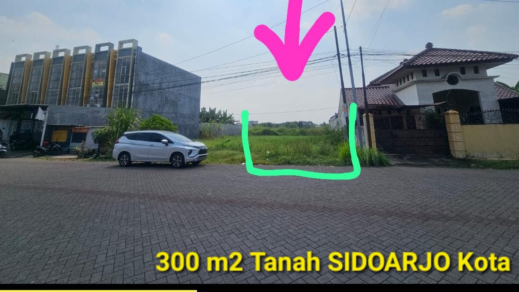 Dijual 300 m2 Tanah Kavling Sidoarjo di Jl. Monginsidi - Bluru - Sidoarjo - Row Jalan 4 Mobil - Nol Raya Jalan Cocok Buat Segala Usaha