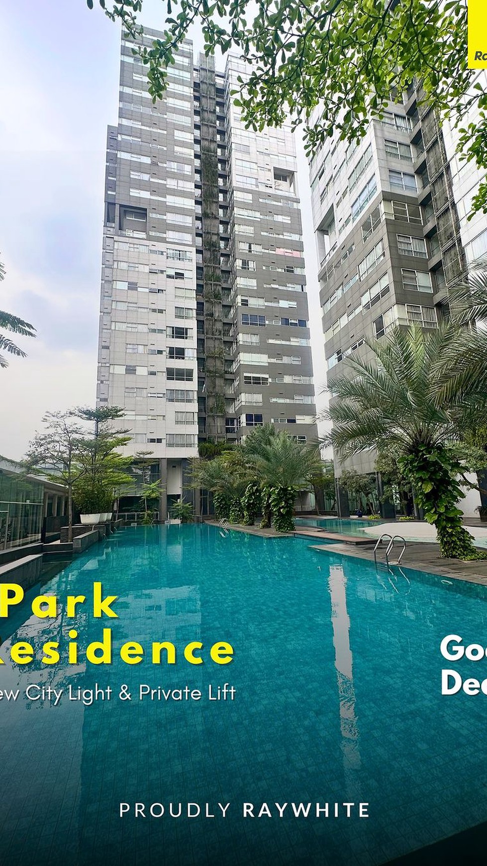  For sale Apartemen 1 Park Residence  Furnished area Kebayoran Baru 