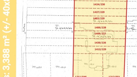 Dijual 3388 m2 Tanah Surabaya di Jalan Raya Sidosermo Indah - Cocok buat Usaha - Dekat Raya Prapen, Jemursari, Raya Margorejo