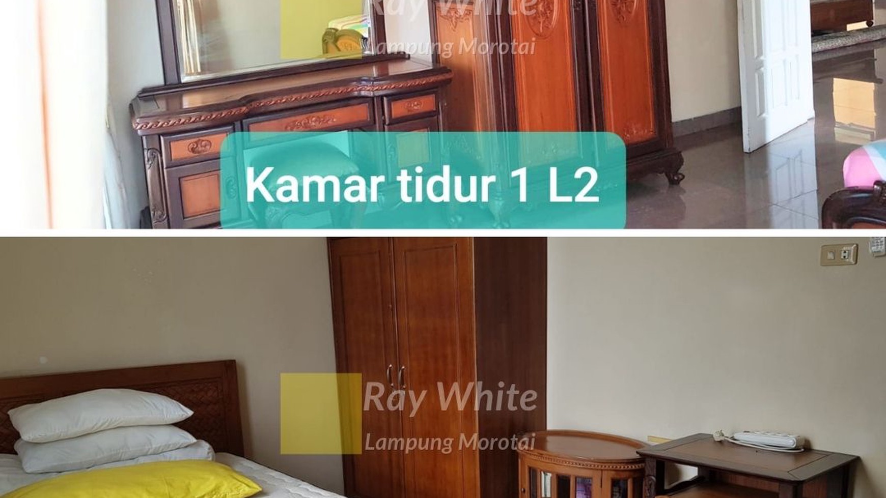 rumah 2 lantai full furnish dan AC Teluk Betung Barat