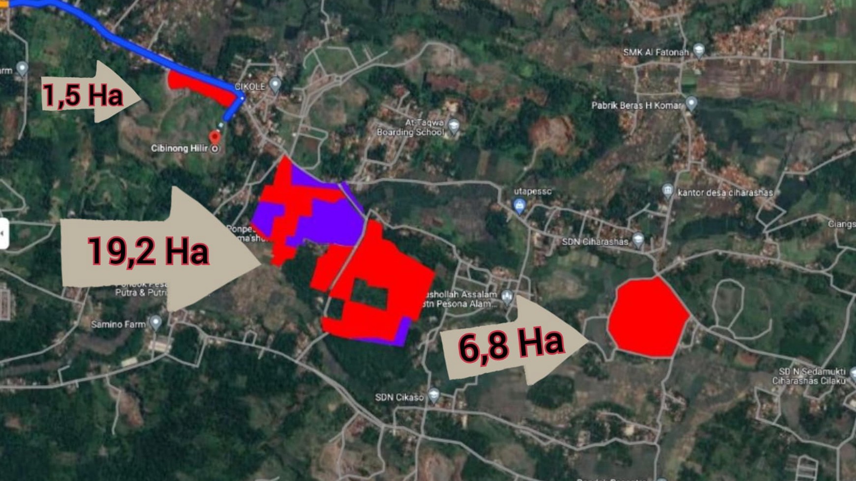 Kavling Di Lokasi Strategis Jl Cibinong Hilir, Cianjur